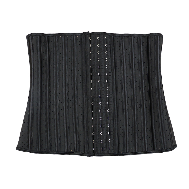 Black Latex Breathabel 25 Steel Bones Waist Trainer MH1473