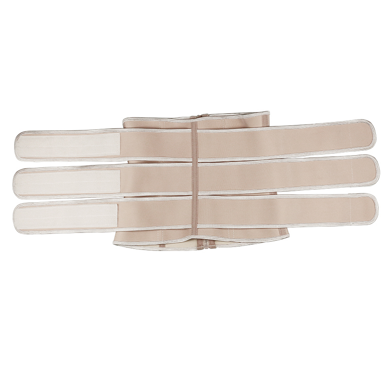 Nude Three Belt Double Layers Zipper Latex Waist  MH1986
