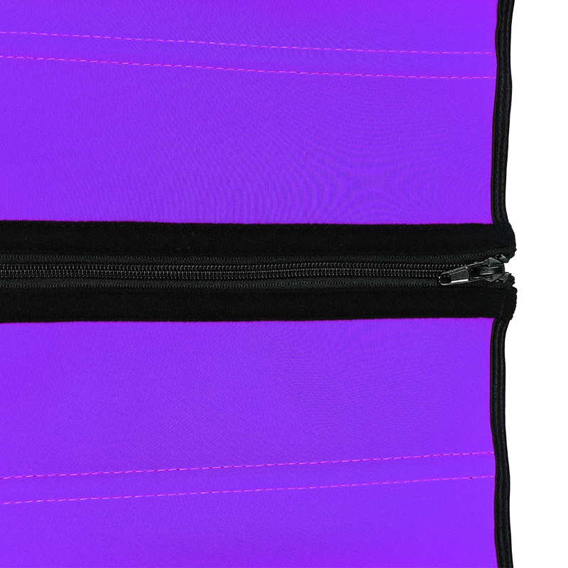 Purple Three Belt Double Layers Zipper Latex Waist  MH1985