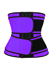 Double Belt Latex Waist trainer Pink MH1872PU