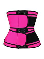 Double Belt Latex Waist trainer Pink MH1872P