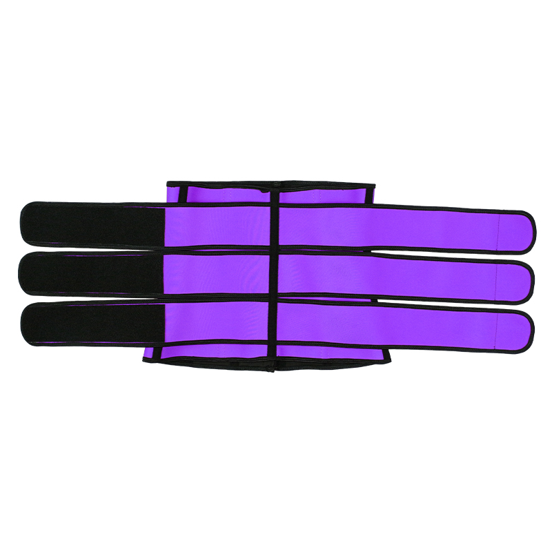 Three Belt Hook Latex Waist Trainer Purple MHW100004pu