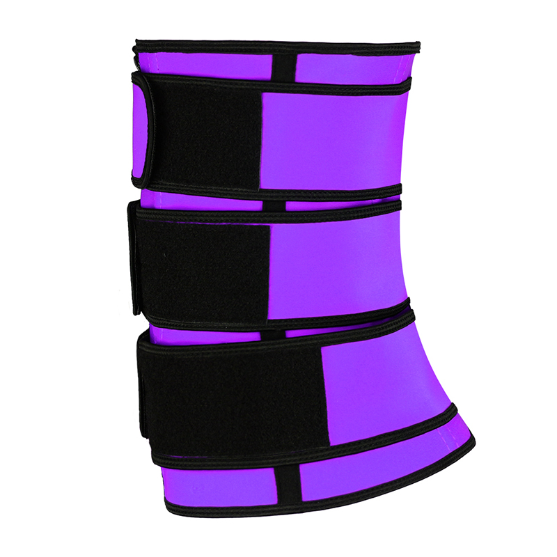 Three Belt Hook Latex Waist Trainer Purple MHW100004pu