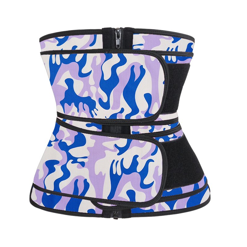 	Blue Double Belt Latex Waist Trainer 3XS-6XL MH1784
