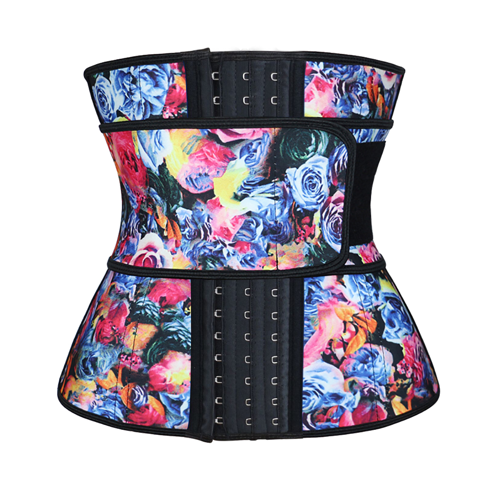 Floral Latex Waist Trainer Shaper Belt XS-3XL MH1768