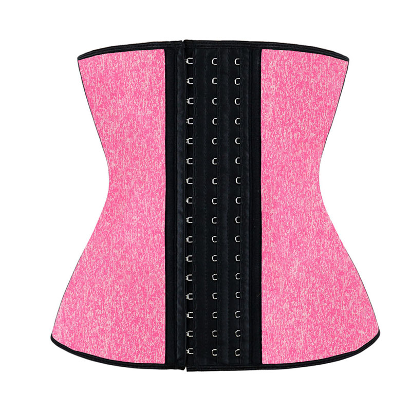  Snow Pink Neoprene 9 Steel bones Waist Trainer MH1649SP