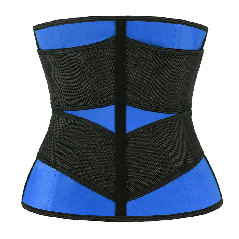 Blue Double slide buckle belt waist trainer MHW100040BL
