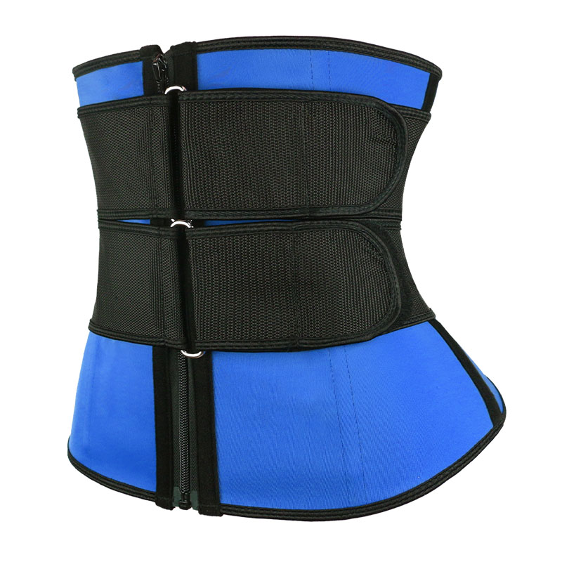 Blue Double slide buckle belt waist trainer MHW100040BL