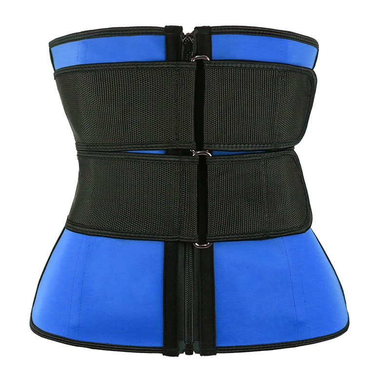 Blue Double slide buckle belt waist trainer MHW100040BL