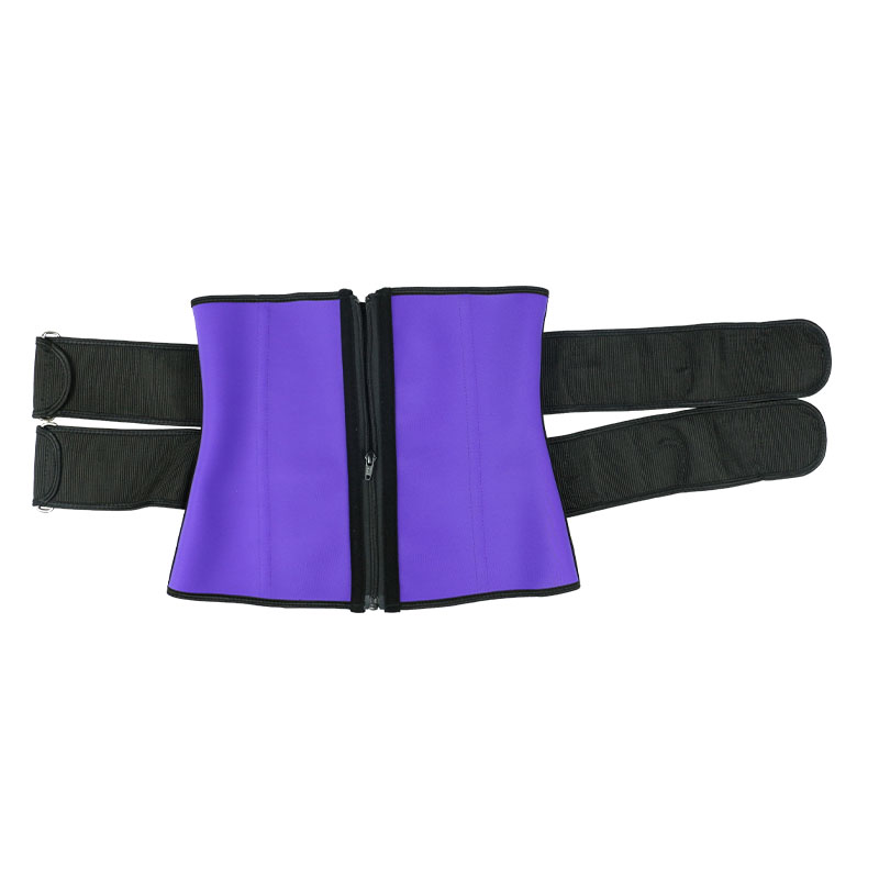 Purple Double slide buckle belt waist trainer MHW100040PU