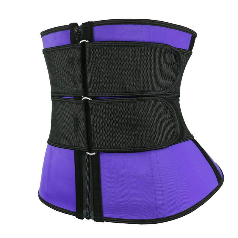 Purple Double slide buckle belt waist trainer MHW100040PU
