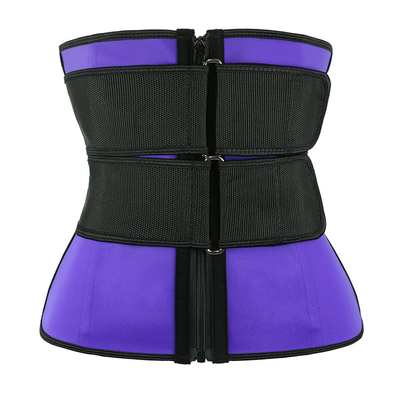 Purple Double slide buckle belt waist trainer MHW100040PU
