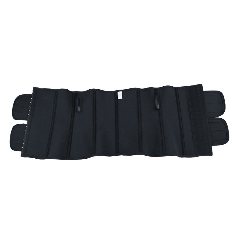 Black Neoprene Double Belt Waist Trainer MHW100085B