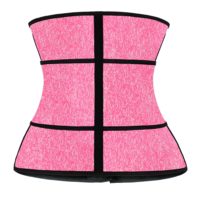 Snow Pink Neoprene Single Belt Hooks Waist Trainer MHW100084SP