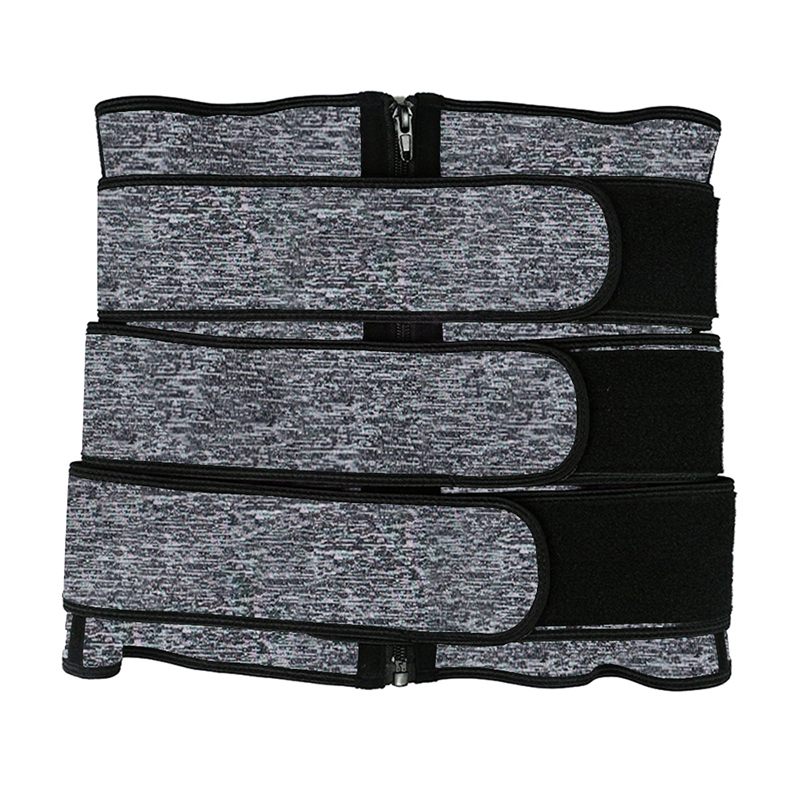 Snow Grey Neoprene Triple Belt with Zipper MHW100016SA