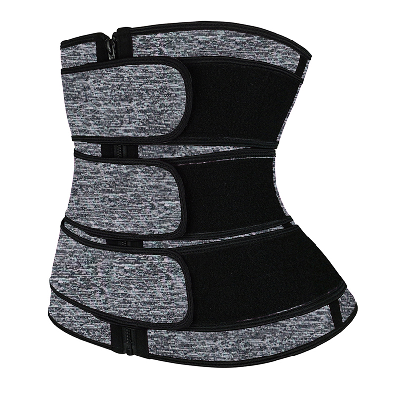 Snow Grey Neoprene Triple Belt with Zipper MHW100016SA