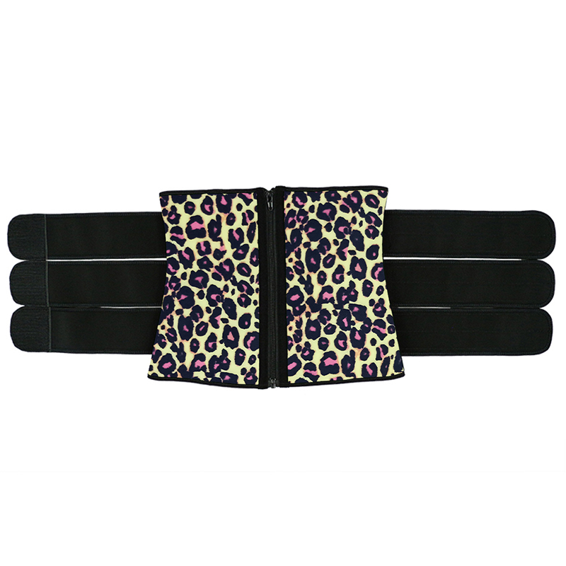 	Yellow Leopard Three Belt Zipper Waist Trainers MHW100001YL