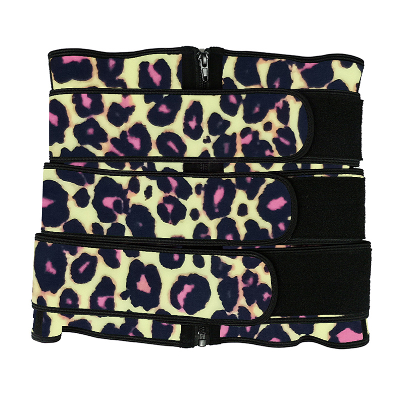 	Yellow Leopard Three Belt Zipper Waist Trainers MHW100001YL