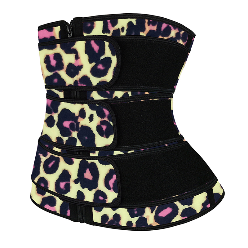 	Yellow Leopard Three Belt Zipper Waist Trainers MHW100001YL