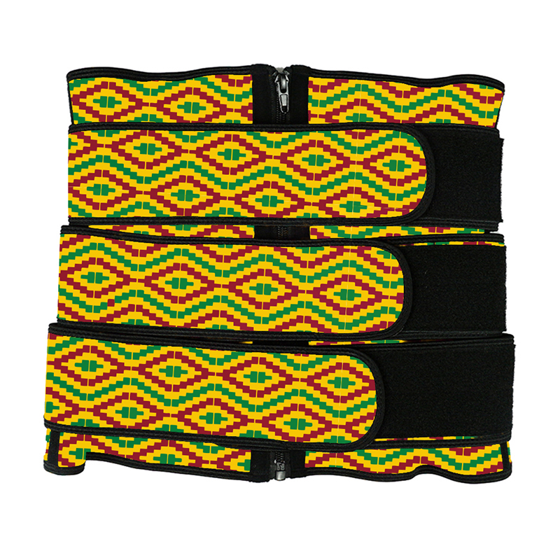 Yellow Kente Three Belt Zipper Waist Trainers ＭＨＷ100001YG