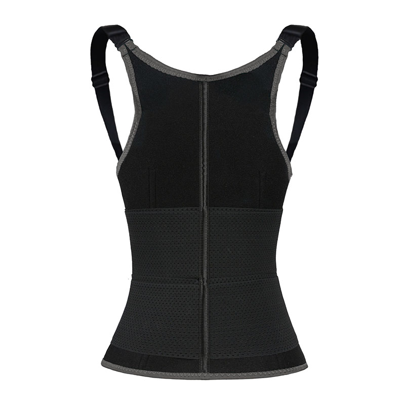 OK Fabric Neoprene Double Belt Shaper Vest MHW100068B Detailed