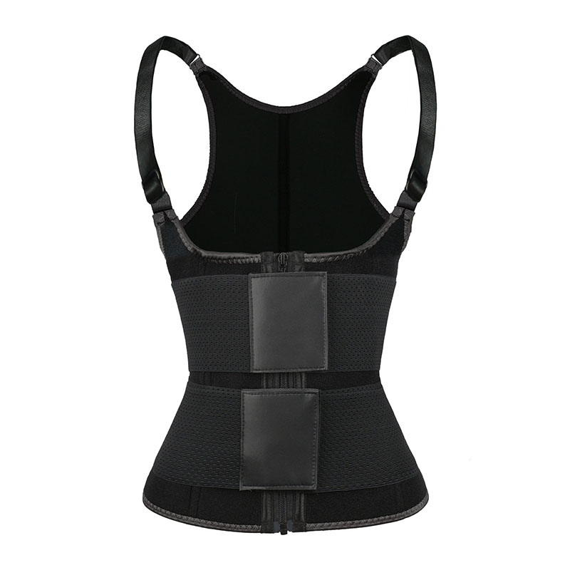 OK Fabric Neoprene Double Belt Shaper Vest MHW100068B Detailed