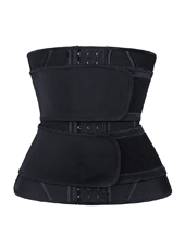 Black Latex Hook Double Belts MHW100062B