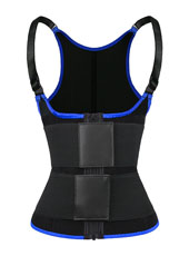 Blue Adjustable Double Belts Vest MHW100068BL