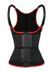 Red Adjustable Double Belts Vest MHW100068R