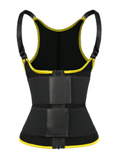 Yellow Adjustable Double Belts Vest MHW100068Y