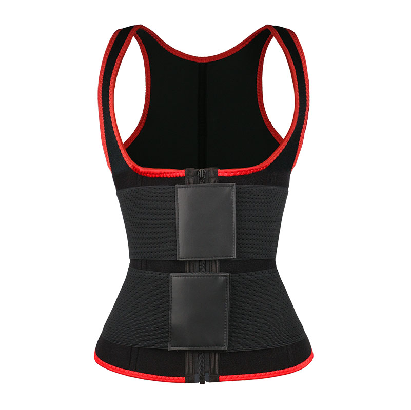 	Red New Double Belt vest MHW100064R