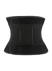 Black Neoprene Trimmer Belt with Leather Label MHW100067B