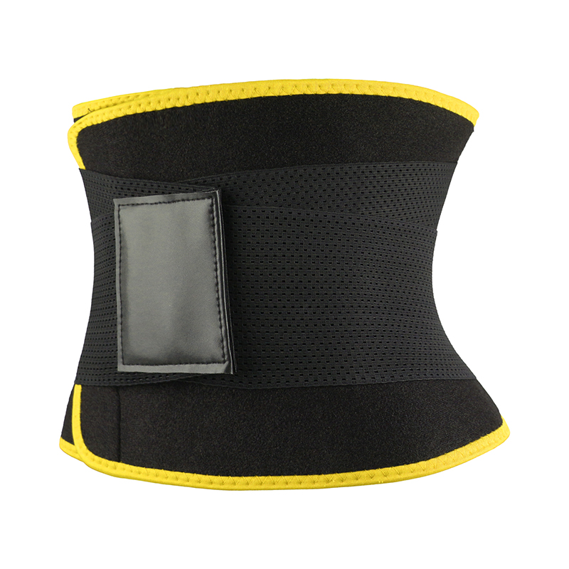 Yellow Neoprene Trimmer Belt with Leather Label MHW100067Y