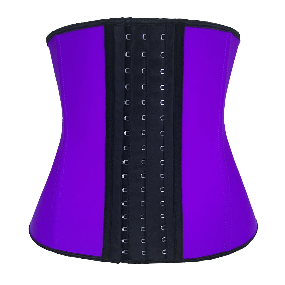 	Nine Steel bone Purpple bigger hook waist trainer XXS-6XL MH1064