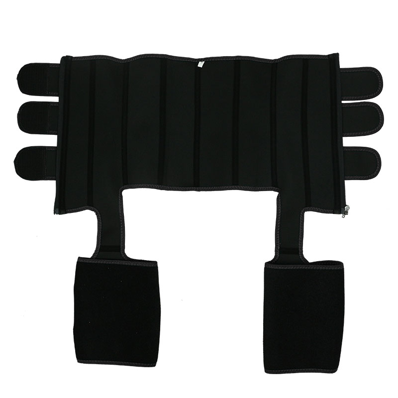 Black Thigh Shaper with Three Belts MHW100044B
