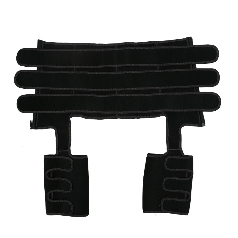 Black Thigh Shaper with Three Belts MHW100044B