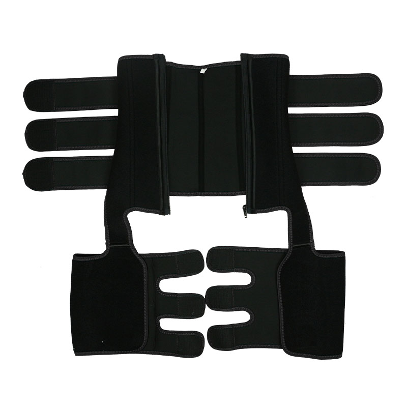 Black Thigh Shaper with Three Belts MHW100044B