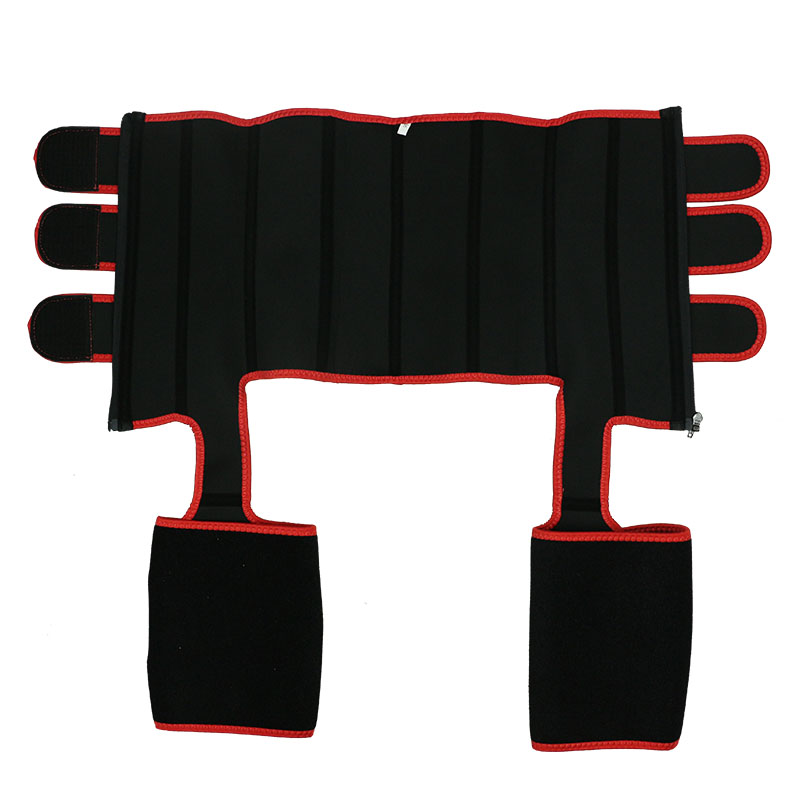 Red Thigh Shaper with Three Belts MHW100044R