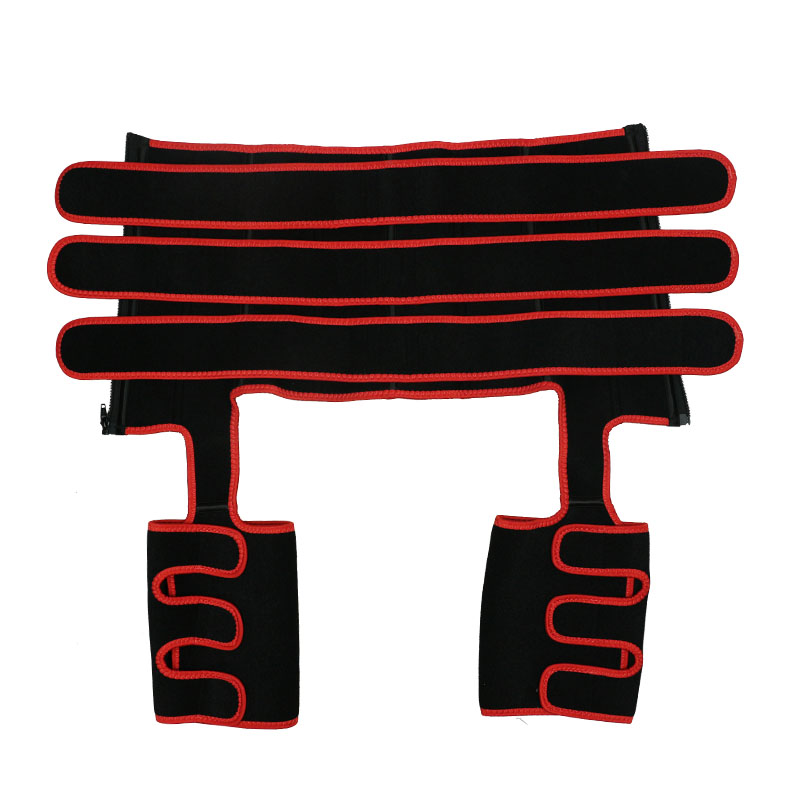 Red Thigh Shaper with Three Belts MHW100044R