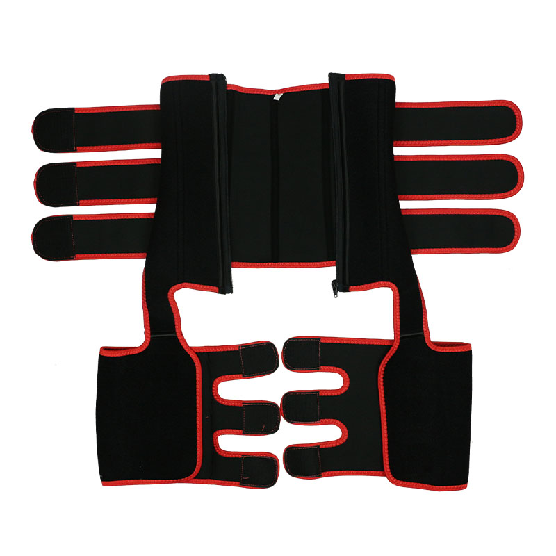 Red Thigh Shaper with Three Belts MHW100044R