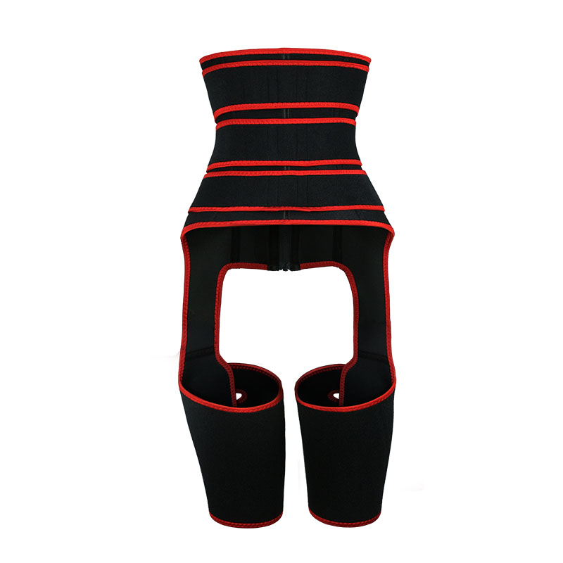 Red Thigh Shaper with Three Belts MHW100044R