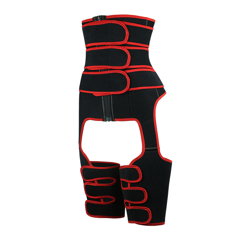 Red Thigh Shaper with Three Belts MHW100044R