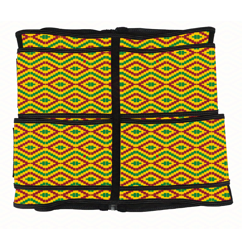 Yellow Kente Two Belts with Zipper MH1949YG
