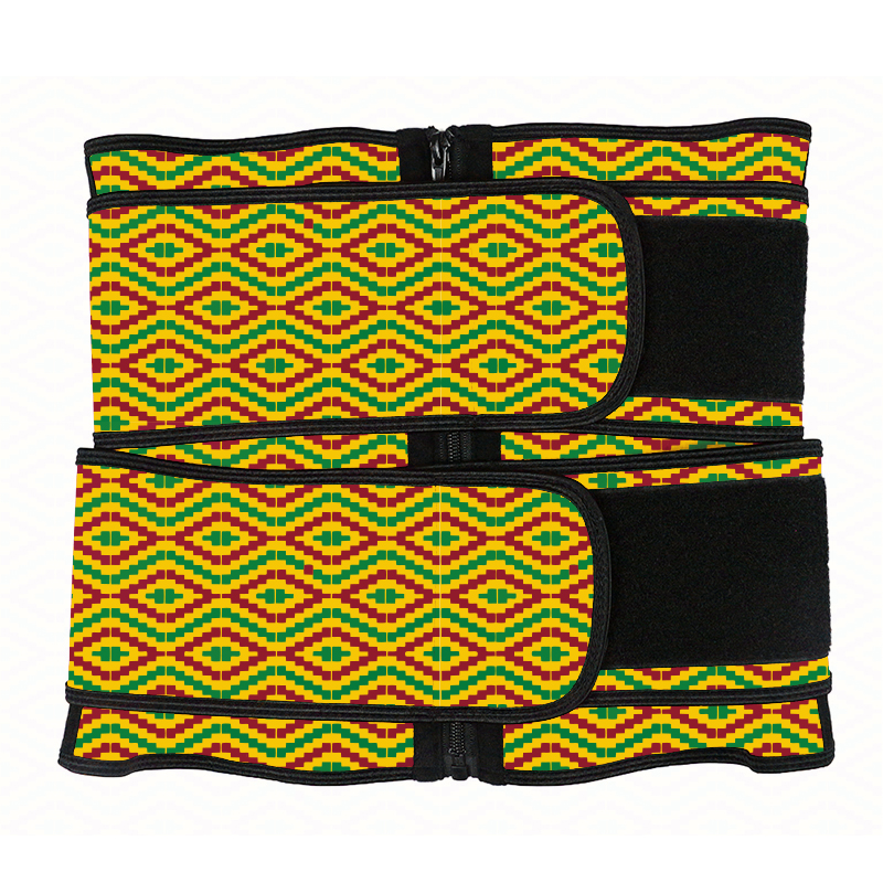 Yellow Kente Two Belts with Zipper MH1949YG
