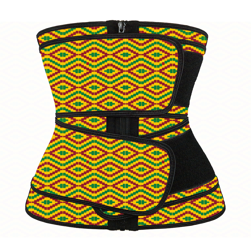 Yellow Kente Two Belts with Zipper MH1949YG