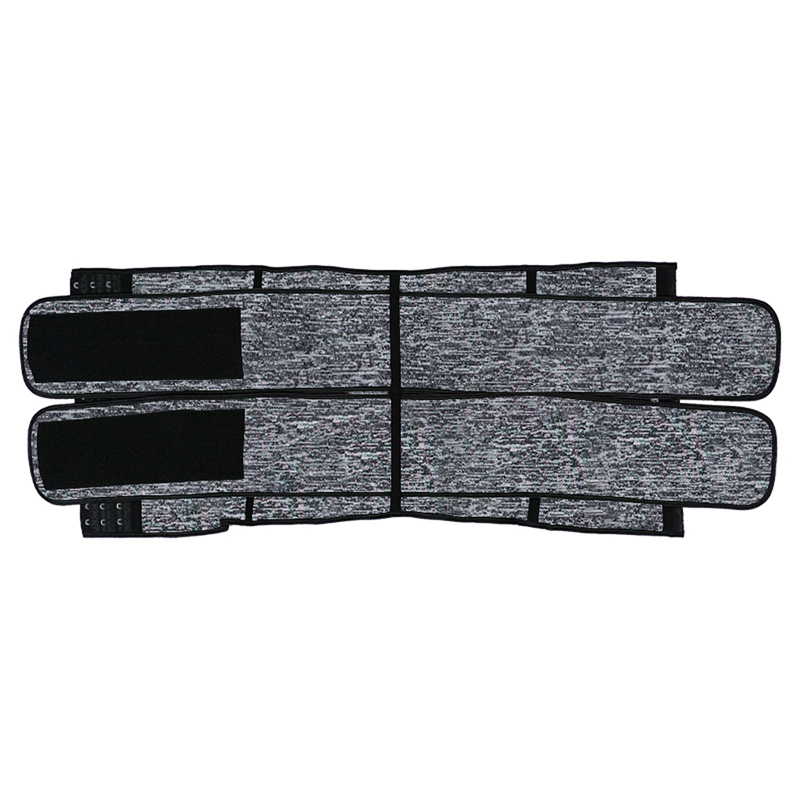 	Snow Grey Neoprene Single Belt Hooks Waist Trainer MHW100084SA