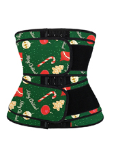 Christmas Hooks Latex Waist Trainer with Two Belts MH1872CI