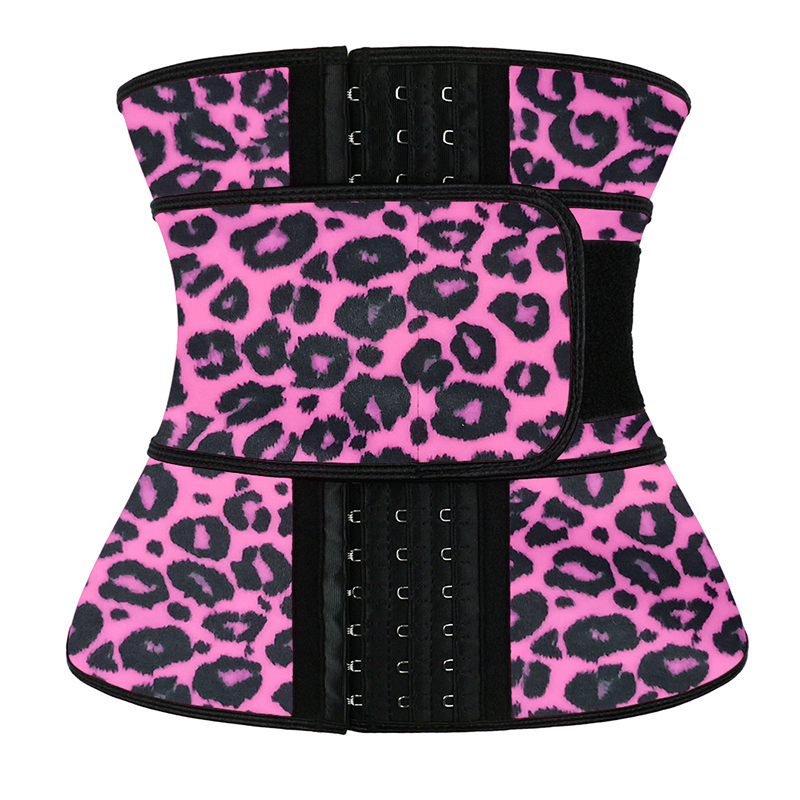 Leopard Pink Single Belt Hooks Waist Trainer MH1770PL