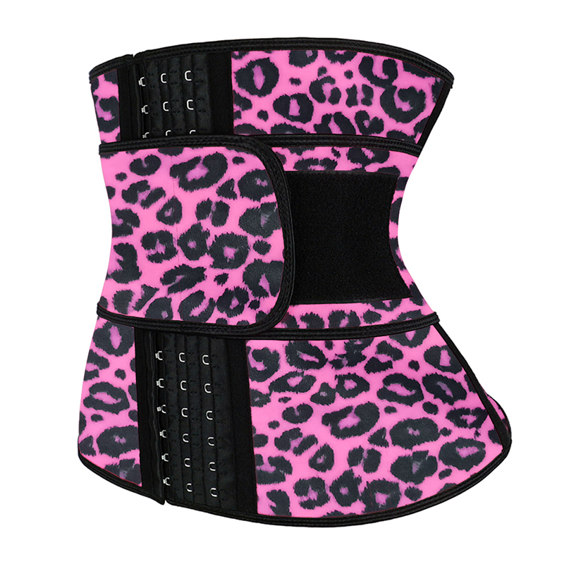 Leopard Pink Single Belt Hooks Waist Trainer MH1770PL