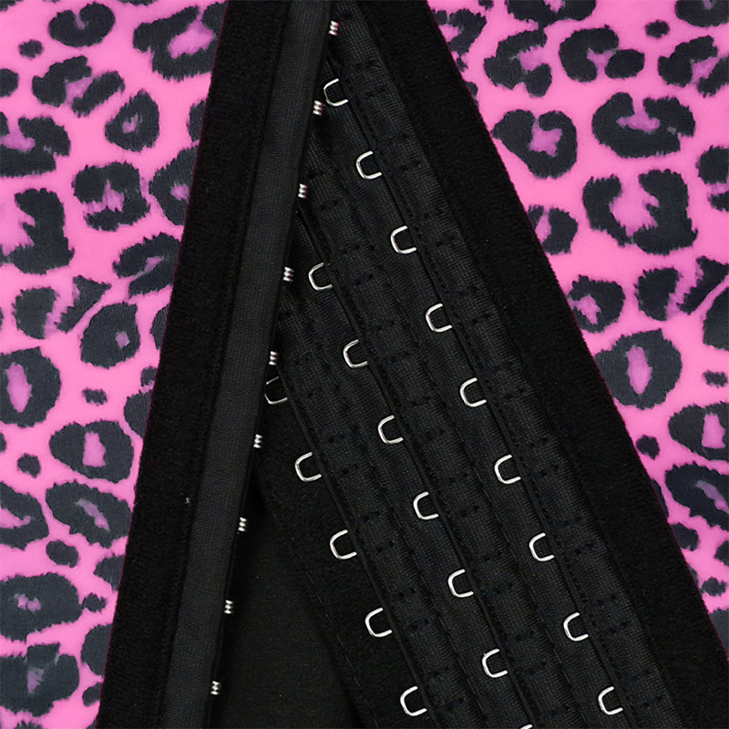 Leopard Pink Single Belt Hooks Waist Trainer MH1770PL